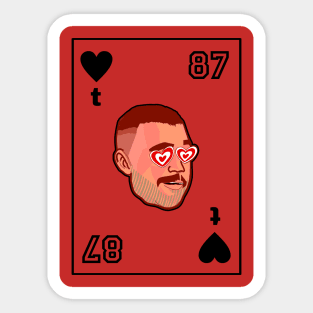 Travis Kelce heart - Black Sticker